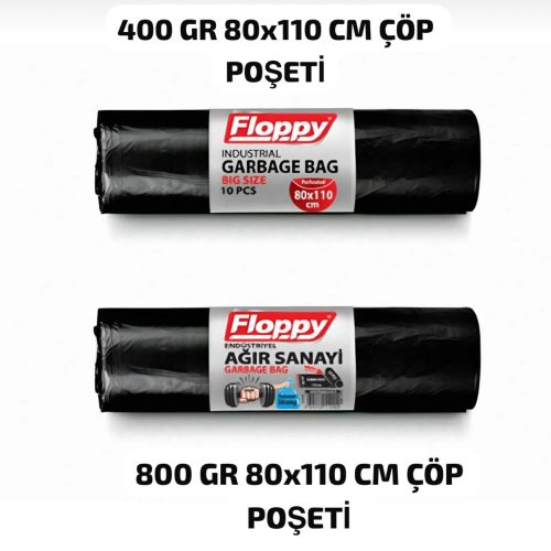 Floppy 400 Gr Jumbo Çöp Poşeti 80*110 (1Paket)