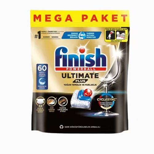 Finish Ultimate Plus Bulaşık Makinesi Tableti 60'lı 1 Paket