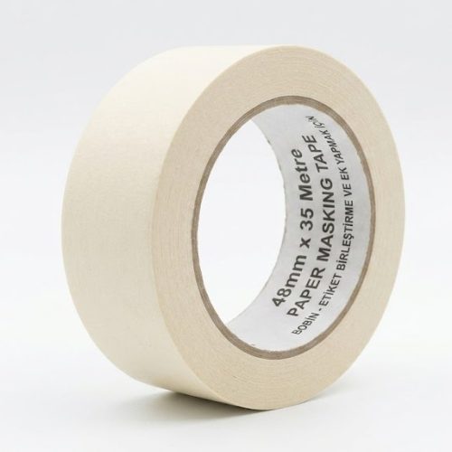 Kağıt Maskeleme Bandı 48 mm x 35 Metre Ek Yapma ve Bobin-Etiket Birleştirme Bandı (1 Adet)