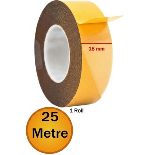 Çift Taraflı Bant 18 mm x 25 Metre İnce Yapışkanlı Genel Amaçlı Bant (1 Adet)