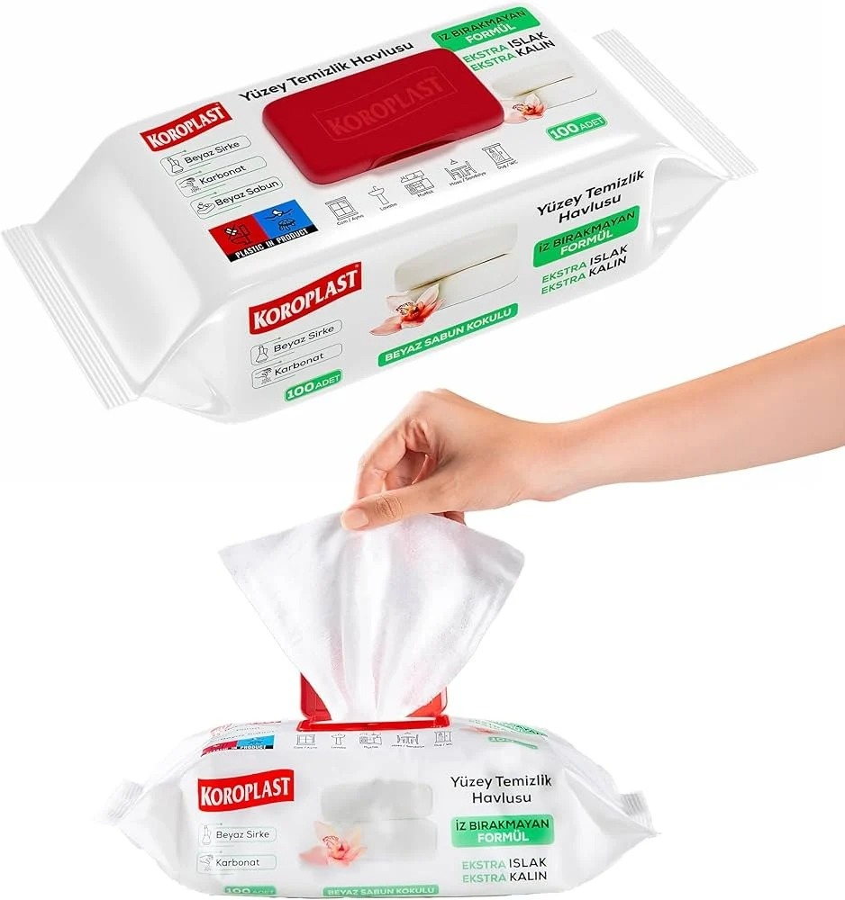 Koroplast Yüzey Temizlik Havlusu 100 Yaprak 5 Paket