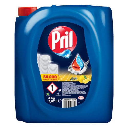 Pril Sıvı Bulaşık Deterjanı Limon 4 Lt 4 Adet