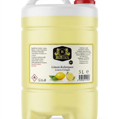 Roytex 80 Derece Limon Kolonyası 5 Litre - Bidon Boy Hijyenik Kolonya