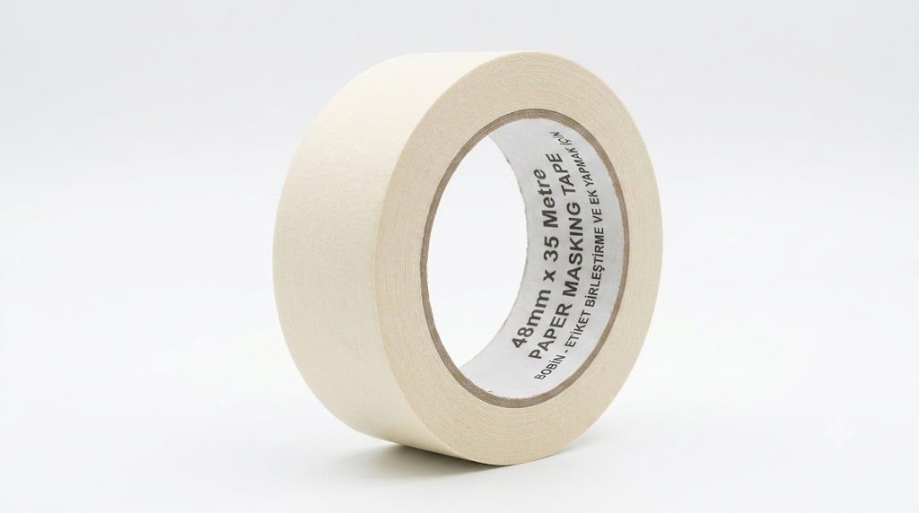 Kağıt Maskeleme Bandı 48 mm x 35 Metre Ek Yapma ve Bobin-Etiket Birleştirme Bandı (1 Adet)